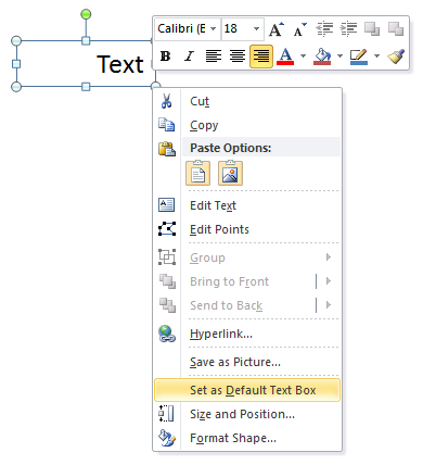 Setting Default Text Box In Powerpoint 10 Eslide
